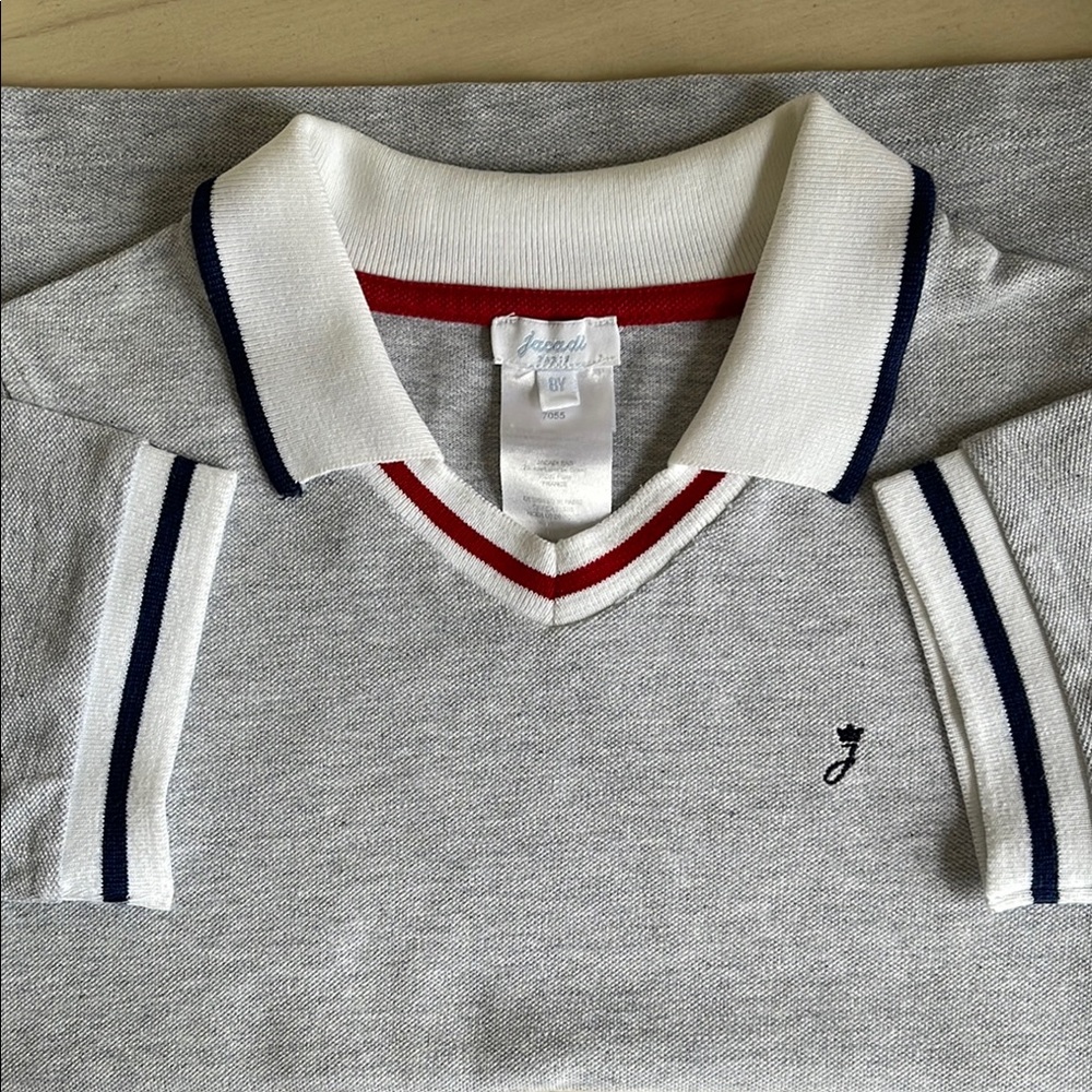 Jacadi Gray and White Polo Shirt with Classic Design - Picture 11 of 12